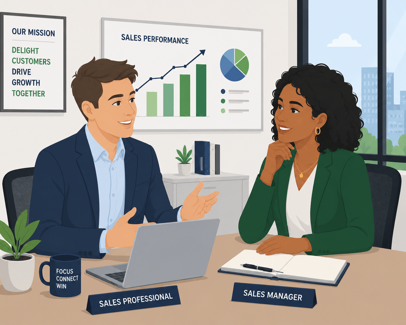 Sales person and manager 2