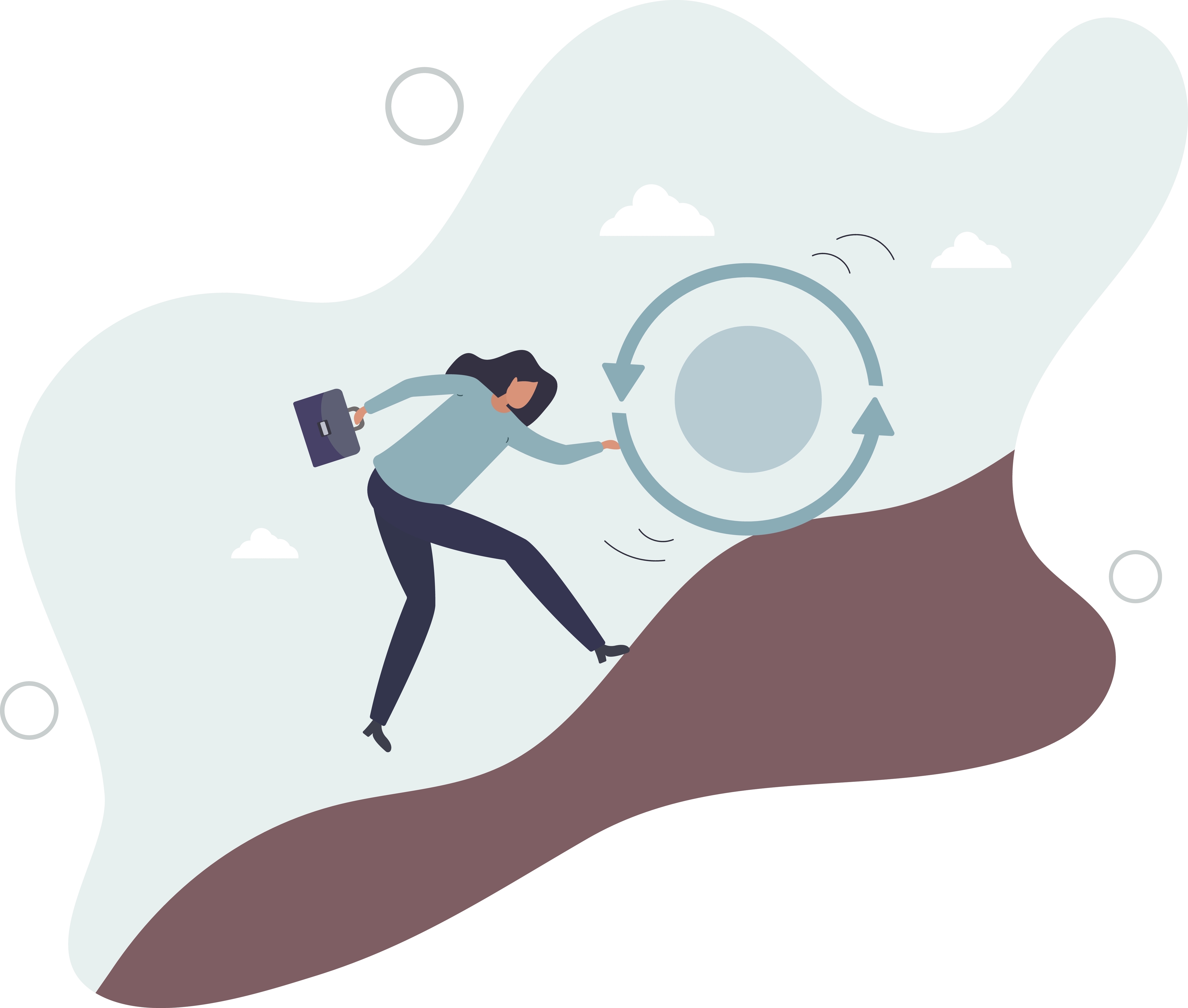 Woman on the up vector